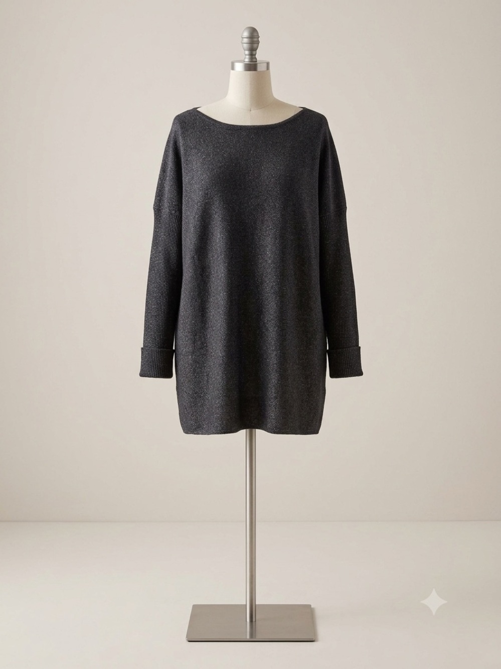 Philosophy Oversized Charcoal Knit Sweater
